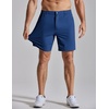 COOFANDY Mens Golf Shorts 7″ Lightweight Elastic Waistband Casual Shorts(Navy)