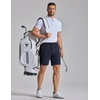 COOFANDY Mens Golf Shorts 7″ Lightweight Elastic Waistband Casual Shorts(Navy Blue)
