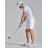 COOFANDY Mens Golf Shorts 7″ Lightweight Elastic Waistband Casual Shorts(White)