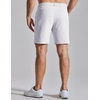 COOFANDY Mens Golf Shorts 7″ Lightweight Elastic Waistband Casual Shorts(White)