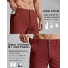 COOFANDY Mens Golf Shorts 7″ Lightweight Elastic Waistband Casual Shorts(Wine Red)