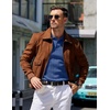 COOFANDY Mens Knit Polo Shirts Long Sleeve Casual Dress Pullover Sweater(Demin Blue)