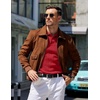 COOFANDY Mens Knit Polo Shirts Long Sleeve Casual Dress Pullover Sweater(Red)