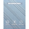 COOFANDY Mens Knit Polo Shirts Short Sleeve Button Down Textured Polo Shirt(Light Blue)
