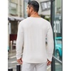COOFANDY Men’s Long Sleeve Tee Shirts Crew Neck Casual Soft Tees(All White)