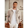 COOFANDY Men’s Long Sleeve Tee Shirts Crew Neck Casual Soft Tees(All White)