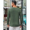 COOFANDY Men’s Long Sleeve Tee Shirts Crew Neck Casual Soft Tees(Army Green)