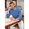 COOFANDY Men’s Long Sleeve Tee Shirts Crew Neck Casual Soft Tees(Blue)