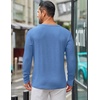 COOFANDY Men’s Long Sleeve Tee Shirts Crew Neck Casual Soft Tees(Blue)