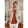COOFANDY Men’s Long Sleeve Tee Shirts Crew Neck Casual Soft Tees(Caramel)