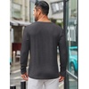 COOFANDY Men’s Long Sleeve Tee Shirts Crew Neck Casual Soft Tees(Dark Grey)