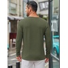 COOFANDY Men’s Long Sleeve Tee Shirts Crew Neck Casual Soft Tees(Green)