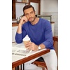 COOFANDY Men’s Long Sleeve Tee Shirts Crew Neck Casual Soft Tees(Heather Blue)