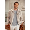 COOFANDY Men’s Long Sleeve Tee Shirts Crew Neck Casual Soft Tees(Light Grey)
