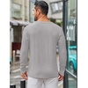 COOFANDY Men’s Long Sleeve Tee Shirts Crew Neck Casual Soft Tees(Light Grey)