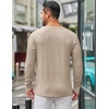 COOFANDY Men’s Long Sleeve Tee Shirts Crew Neck Casual Soft Tees(Light Khaki)