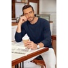 COOFANDY Men’s Long Sleeve Tee Shirts Crew Neck Casual Soft Tees(Navy Blue)