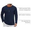 COOFANDY Men’s Long Sleeve Tee Shirts Crew Neck Casual Soft Tees(Navy Blue)