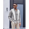 COOFANDY Mens Oxford Shirt Long Sleeve Casual Button Down Shirts Soild Dress Shirts with Pocket(Grey)