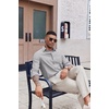 COOFANDY Mens Oxford Shirt Long Sleeve Casual Button Down Shirts Soild Dress Shirts with Pocket(Grey)