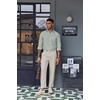 COOFANDY Mens Oxford Shirt Long Sleeve Casual Button Down Shirts Soild Dress Shirts with Pocket(Light Green)