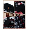 COOFANDY Mens Ugly Christmas Sweater Quarter Zip Holiday Xmas Knit Pullover(B-snowflake Deer (Black))