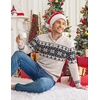 COOFANDY Mens Ugly Christmas Sweater Quarter Zip Holiday Xmas Knit Pullover(Fair Isle Snowflake (Khaki))