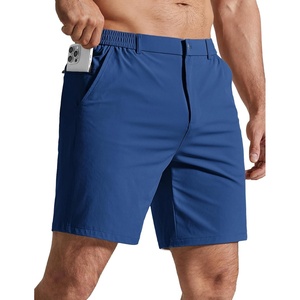 COOFANDY Mens Golf Shorts 7″ Lightweight Elastic Waistband Casual Shorts(Navy)