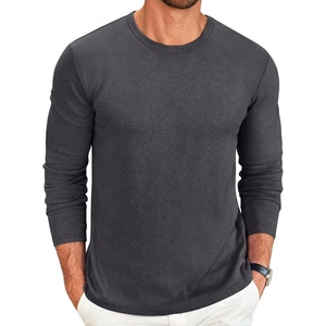 COOFANDY Men’s Long Sleeve Tee Shirts Crew Neck Casual Soft Tees(Dark Grey)