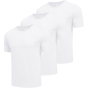 COOFANDY Men’s Workout T-Shirts 3 Pack Quick Dry Athletic T-Shirts(A-white/White/White-3 Pack)