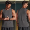 COOFANDY Men’s Workout Tank Top Quick Dry Muscle Sleeveless Gym Shirts(Dark Grey)