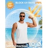 COOFANDY Men’s Workout Tank Top Quick Dry Muscle Sleeveless Gym Shirts(White)