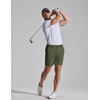 COOFANDY Men Casual Shorts 7″ Stretch Quick Dry Golf Shorts with 4 Pockets(Army Green)
