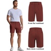 COOFANDY Men Casual Shorts 7″ Stretch Quick Dry Golf Shorts with 4 Pockets(Brick Red)