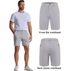 COOFANDY Men Casual Shorts 7″ Stretch Quick Dry Golf Shorts with 4 Pockets(Light Grey)