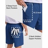 COOFANDY Men Casual Shorts 7″ Stretch Quick Dry Golf Shorts with 4 Pockets(Royal Blue)