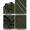 COOFANDY Men’s Cuban Guayabera Shirts Button Down Short Sleeve Linen Shirt(Army Green)