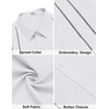 COOFANDY Men’s Cuban Guayabera Shirts Button Down Short Sleeve Linen Shirt(White)