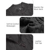 COOFANDY Men’s Quarter Zip Pullover Cable Knit Dress Sweater(Dark Grey)