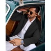 COOFANDY Mens Casual Blazer Knit Sport Coat Regular Fit Suit Jacket(Black)
