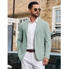 COOFANDY Mens Casual Blazer Knit Sport Coat Regular Fit Suit Jacket(Green)