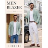 COOFANDY Mens Casual Blazer Knit Sport Coat Regular Fit Suit Jacket(Green)