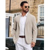 COOFANDY Mens Casual Blazer Knit Sport Coat Regular Fit Suit Jacket(Khaki)