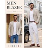 COOFANDY Mens Casual Blazer Knit Sport Coat Regular Fit Suit Jacket(Khaki)