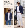 COOFANDY Mens Casual Blazer Knit Sport Coat Regular Fit Suit Jacket(Navy Blue)