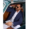 COOFANDY Mens Casual Blazer Knit Sport Coat Regular Fit Suit Jacket(Navy Blue)