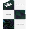 COOFANDY Men’s Sleeveless V Neck Pullover Sweater Argyle Knit Vest Sweaters(Green)