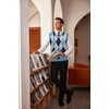 COOFANDY Men’s Sleeveless V Neck Pullover Sweater Argyle Knit Vest Sweaters(Light Blue)