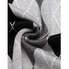 COOFANDY Men’s Sleeveless V Neck Pullover Sweater Argyle Knit Vest Sweaters(Light Grey)