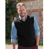 COOFANDY Men’s Sleeveless V Neck Pullover Sweater Argyle Knit Vest Sweaters(Pure Black)
